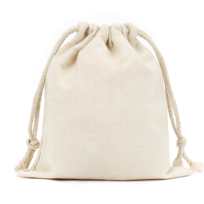 Natural cotton drawstring bag best sale