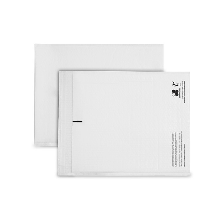 Compostable White Bubble Mailer - Medium